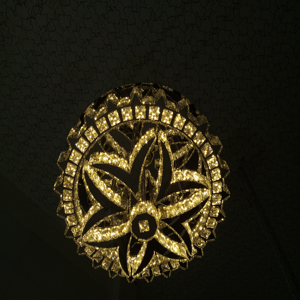 لوستر کریستالی سقفی ۶۰ سانتیمتر مدل «گل»