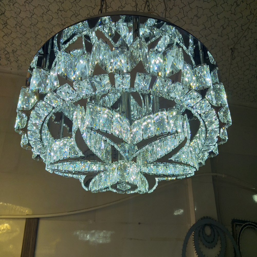 لوستر کریستالی سقفی ۶۰ سانتیمتر مدل «گل»